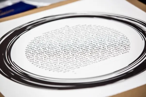 The custom-made modern ketubah